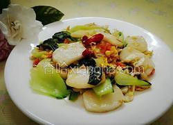 青菜鸡蛋炒年糕