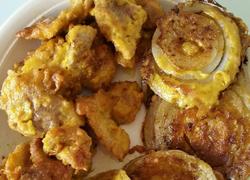 鸡蛋液煎洋葱 肉片