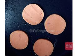 鸡蛋火腿肉松三明治的做法图解5