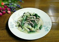 小白菜炒肉丝