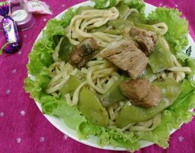 油豆角焖面[图]