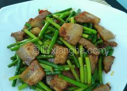蒜苗炒五花肉