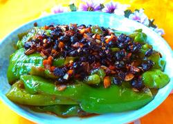 干豆豉煎虎皮青椒