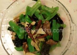 青椒肉片炒腐竹