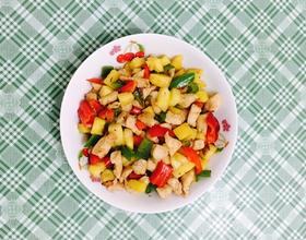 彩椒菠萝鸡丁[图]
