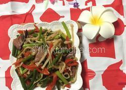 蒜苔金针菇炒肉