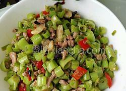 空心菜杆炒肉沫