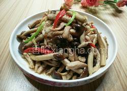 鲜茶树菇炒肉