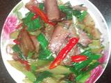 莴苣炒老腊肉