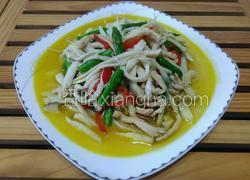 杏鲍菇炒鸡丝
