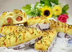 葱香火腿芝士面包