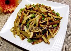杏鲍香干炒毛豆