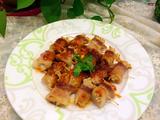 煎五花肉金针菇卷