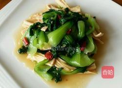 小油菜呛豆皮的做法图解6