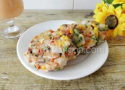 虾仁五色菜饼