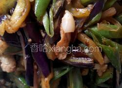 肉丝炒豆角茄子