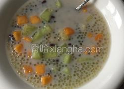 水果红豆西米露