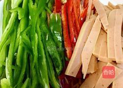 双椒空心菜杆炒火腿的做法图解2