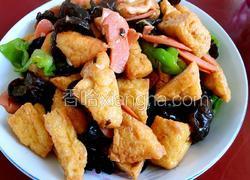 火腿木耳炒豆腐