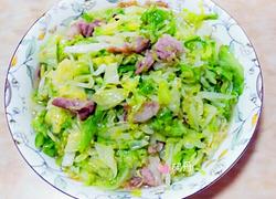  #卷心菜#卷心菜炒前腿肉