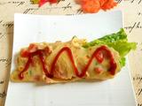 圣女果鸡蛋火腿肠生菜卷饼的做法[图]