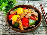 彩椒麻花肉片