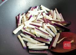 茄子豆角炒肉的做法图解4