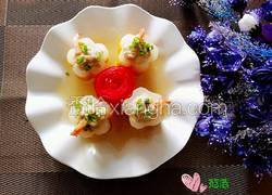 花样白萝卜酿虾球