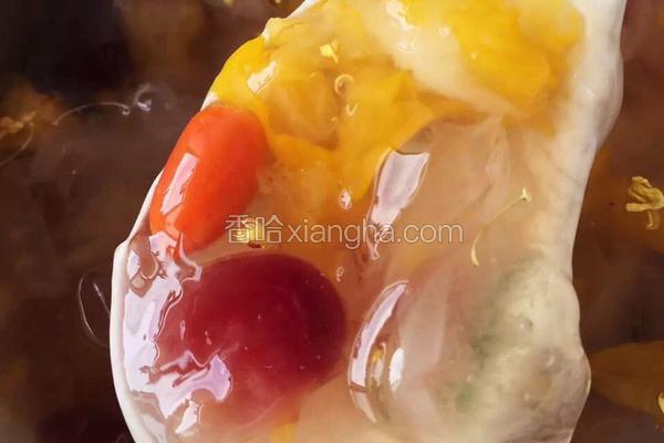 金耳皂角米桃胶蔓越莓羹