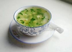 青菜豆腐末汤羹