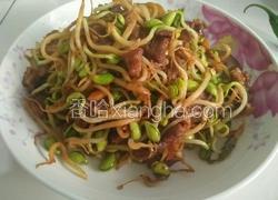 黄豆芽炒肉片