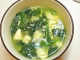 菠菜豆腐瘦肉海米蛋花汤