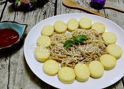 玉子豆腐烩金针菇