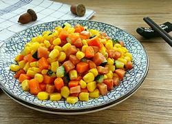 火腿炒玉米粒