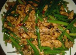 韭菜心炒肉丝