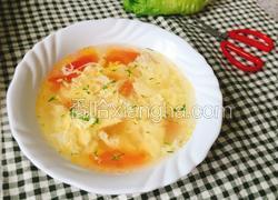 西红柿豆腐鸡蛋汤