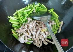 蒜苔炒肉丝的做法图解9