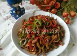 双椒杏鲍菇炒肉丝