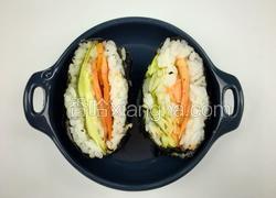 烟熏鲑鱼生菜免捏饭团