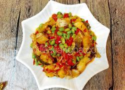 鱼块炒毛豆