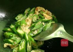秋葵炒鸡蛋的做法图解6