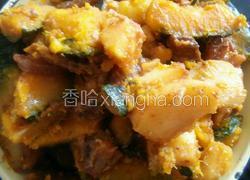 腌肉土豆炖南瓜
