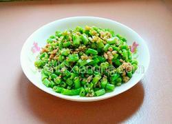 豆角炒肉末
