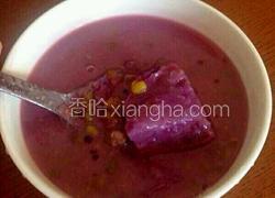 椰奶紫薯绿豆汤