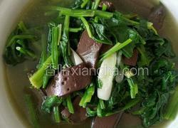 猪血菠菜汤