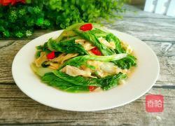 小白菜炒豆筋的做法图解8