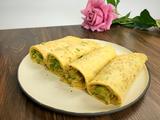 香葱蛋饼卷孜然土豆丝