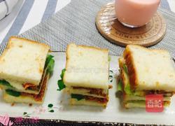 香蕉肉松三文治的做法图解5