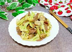 肉丝草菇炒花菜