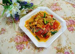 西红柿炒豆腐皮
